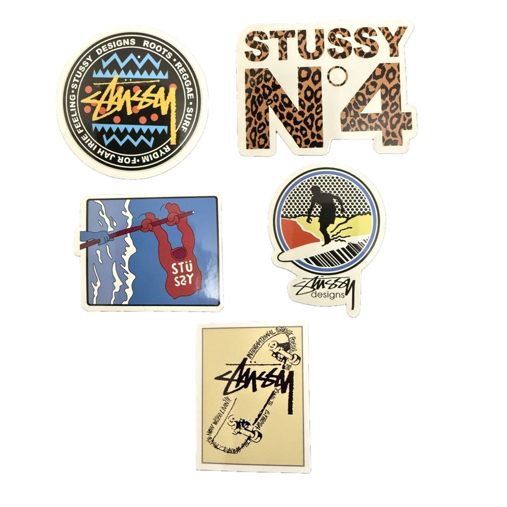 Urban Skateboarding Stickers Stussy logos - Lot of 5